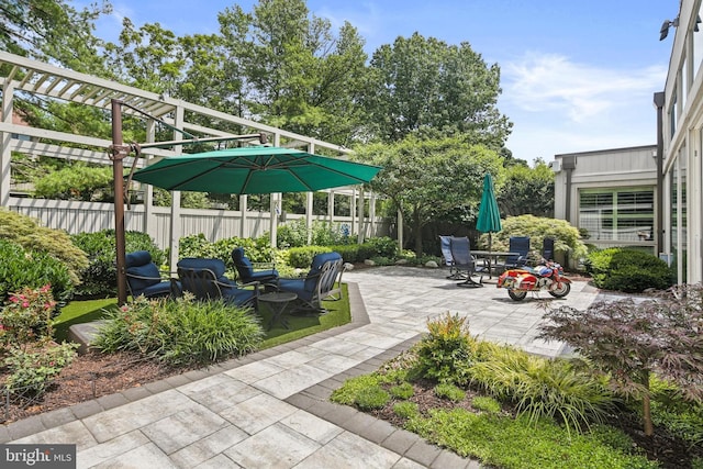 1 Regency Ct Unit 1, Baltimore, MD 21208 - view of patio / terrace with a pergola