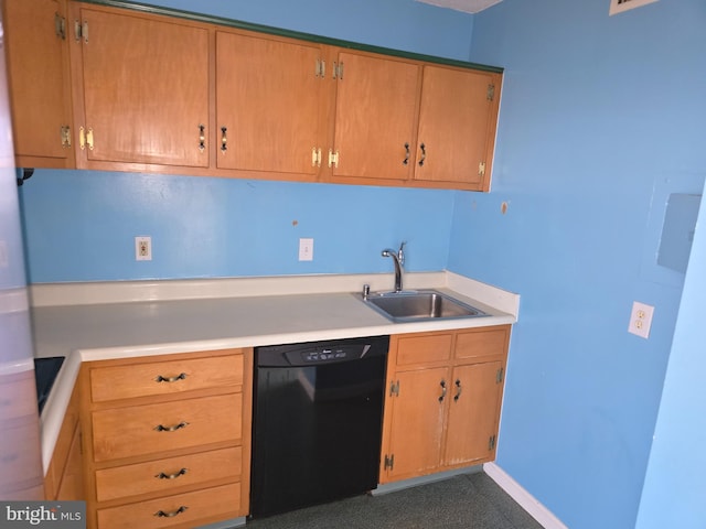1101 Saint Paul St Unit 1212, Baltimore, MD 21202 - kitchen with black dishwasher and light countertops