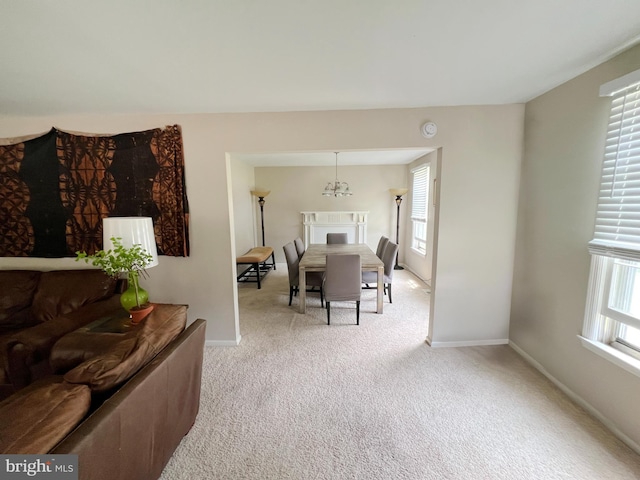 203 Spring Dr, Voorhees, NJ 08043 - dining room with carpet floors and baseboards
