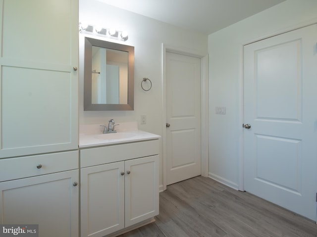 2450 Happy Creek Rd, Front Royal, VA 22630 - bathroom with vanity and wood finished floors