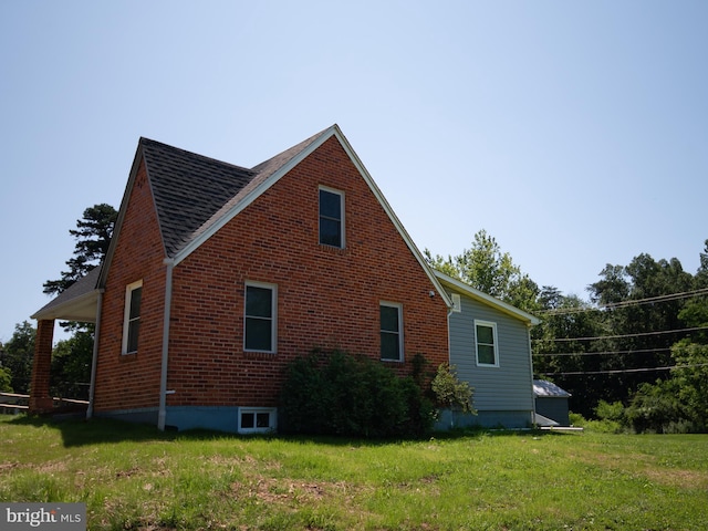 2450 Happy Creek Rd, Front Royal, VA 22630 - view of side of home with a lawn and brick siding