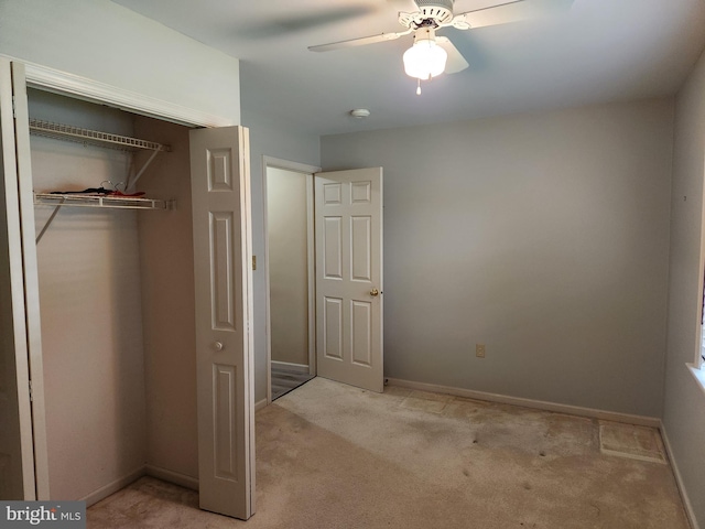 208 E 6th St, Lititz, PA 17543 - unfurnished bedroom with light carpet, a closet, and a ceiling fan