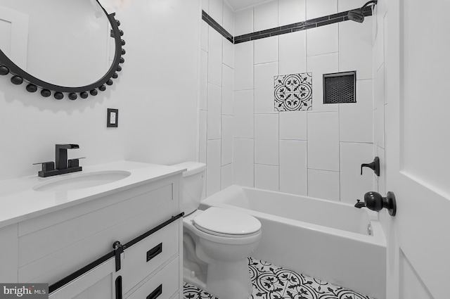 2002 E Lafayette Ave, Baltimore, MD 21213 - full bath featuring vanity, shower / tub combination, and tile patterned flooring
