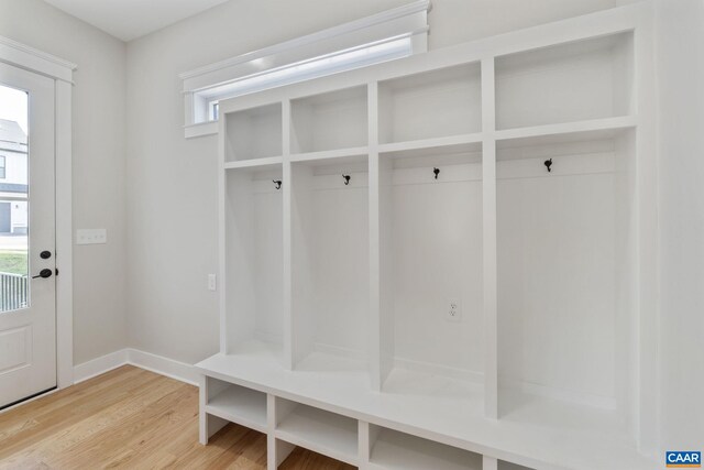 1603 Griffen Grv, Charlottesville, VA 22901 - mudroom featuring light wood-type flooring and baseboards