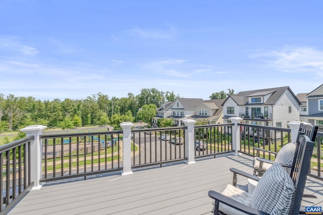 1603 Griffen Grv, Charlottesville, VA 22901 - wooden terrace with a residential view