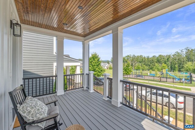 1603 Griffen Grv, Charlottesville, VA 22901 - porch featuring a playground