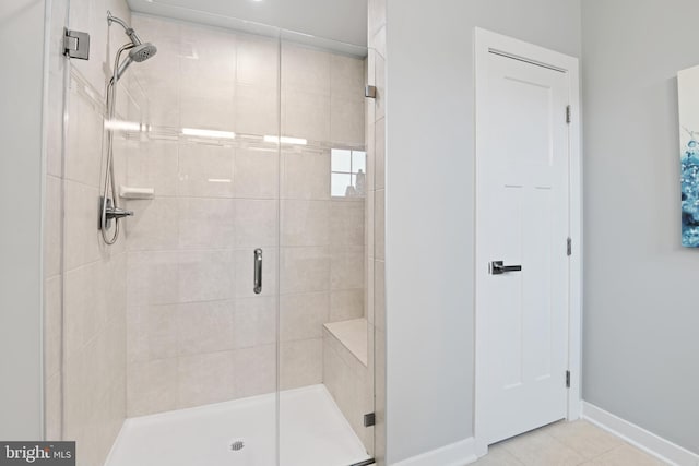 3421 Angelica Way Unit 404, Frederick, MD 21704 - bathroom featuring a shower stall and tile patterned flooring
