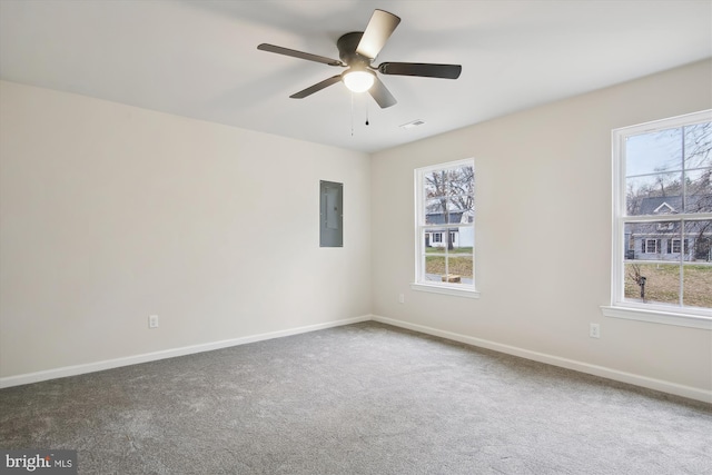 104 Clark Ct, Millington, MD 21651 - carpeted empty room with electric panel, plenty of natural light, and ceiling fan