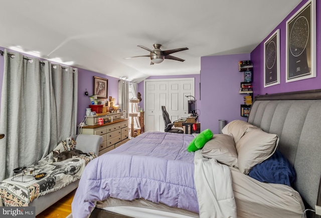 124 Connecticut Ave, Cherry Hill, NJ 08002 - bedroom featuring a closet and ceiling fan