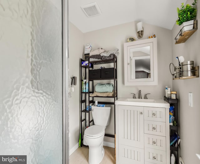124 Connecticut Ave, Cherry Hill, NJ 08002 - full bathroom with vanity, wood finished floors, and vaulted ceiling