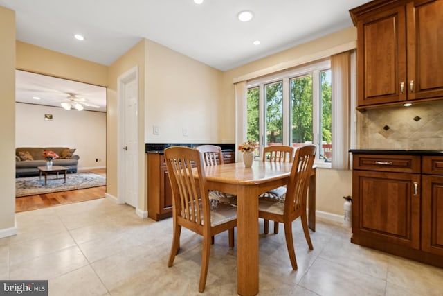 4 Monterey Ln, Manalapan, NJ 07726 - dining room featuring light tile patterned floors and recessed lighting