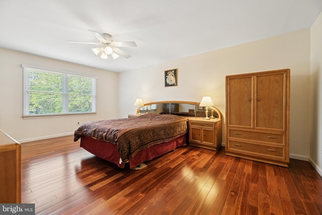 4 Monterey Ln, Manalapan, NJ 07726 - bedroom with dark wood-type flooring and a ceiling fan