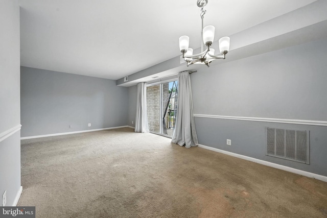 12001 Old Columbia Pike Unit 305, Silver Spring, MD 20904 - empty room with a chandelier and carpet