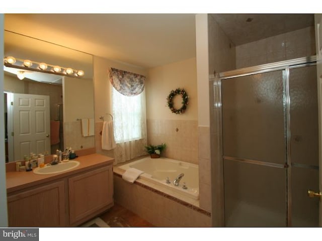 5 Vaccaro Rd, Lawrenceville, NJ 08648 - full bath with vanity, a garden tub, and a stall shower