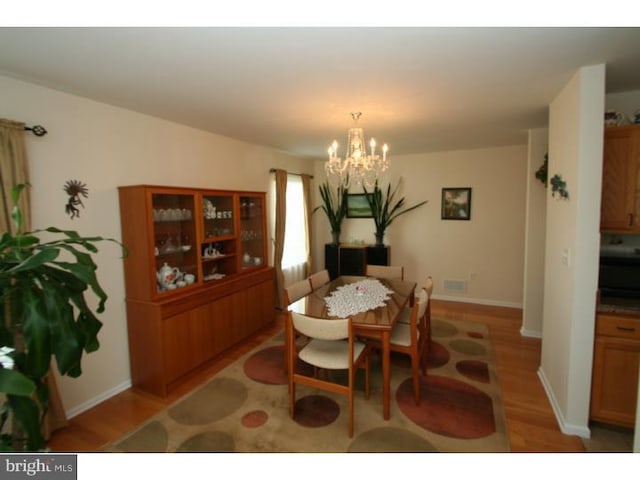 5 Vaccaro Rd, Lawrenceville, NJ 08648 - dining area with a chandelier and light wood-type flooring