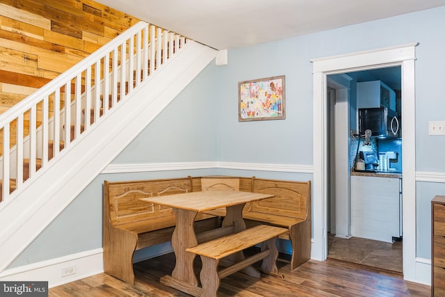 850 N Reading Ave, Boyertown, PA 19512 - dining space featuring stairs and wood finished floors