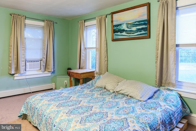 850 N Reading Ave, Boyertown, PA 19512 - carpeted bedroom with baseboard heating and cooling unit