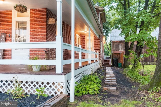 850 N Reading Ave, Boyertown, PA 19512 - view of property exterior featuring brick siding and a porch