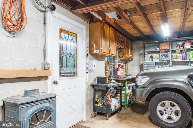 850 N Reading Ave, Boyertown, PA 19512 - garage featuring concrete block wall