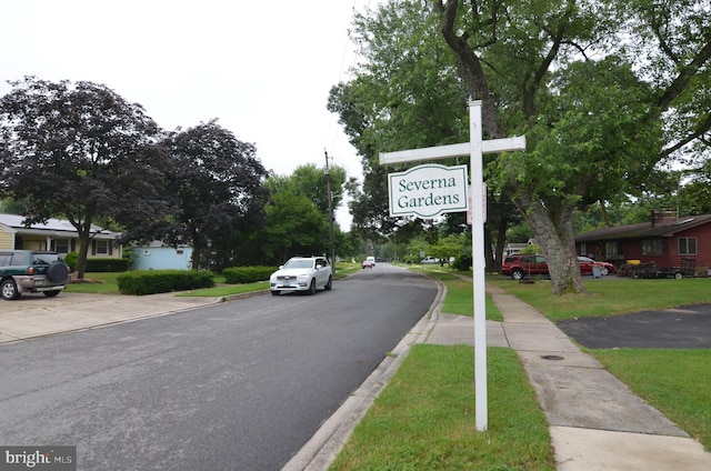 514 Red Oak Dr, Severna Park, MD 21146 - view of asphalt street with curbs and sidewalks