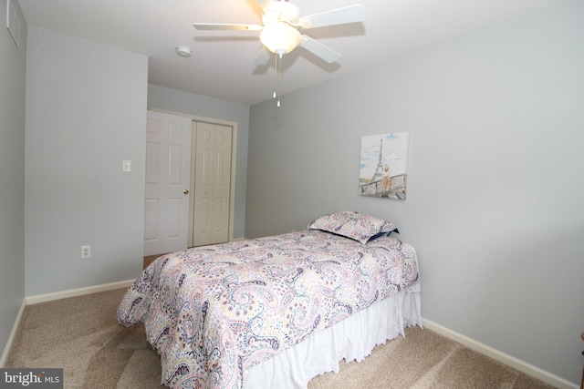 508 Red Bud Ct, Wilmington, DE 19805 - carpeted bedroom featuring a closet and a ceiling fan