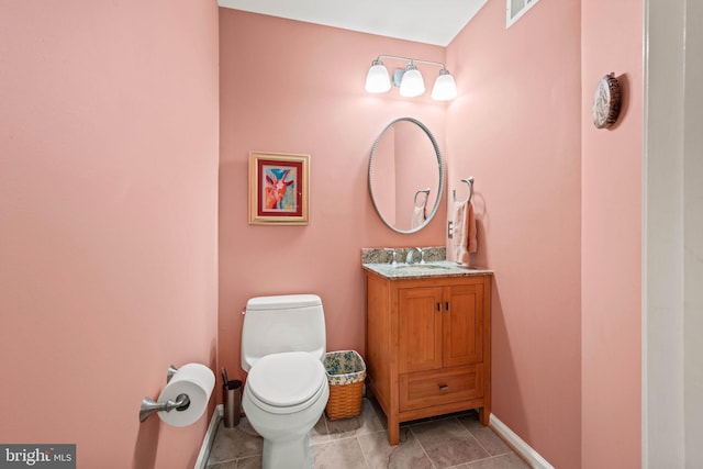 913 Rolfe Pl, Alexandria, VA 22314 - half bathroom with vanity and tile patterned flooring