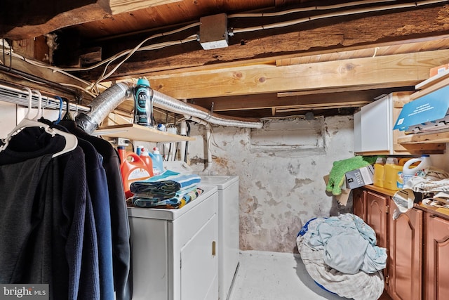 127 Schooley St, Moorestown, NJ 08057 - unfinished below grade area with washing machine and clothes dryer