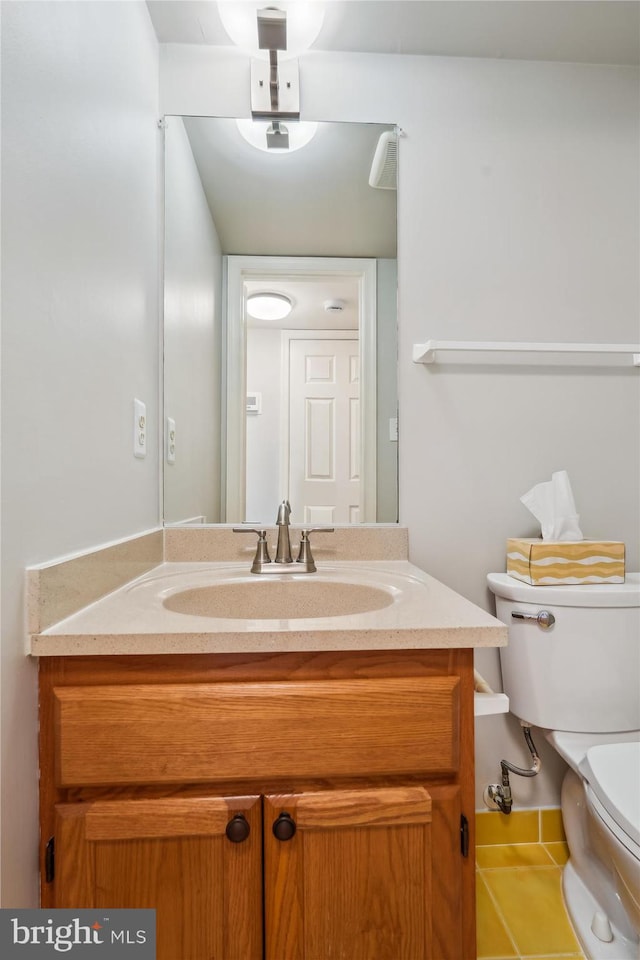 10 Suncroft Ct, Silver Spring, MD 20904 - half bathroom with vanity and tile patterned flooring
