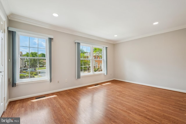 10 Suncroft Ct, Silver Spring, MD 20904 - empty room with ornamental molding, wood finished floors, and recessed lighting