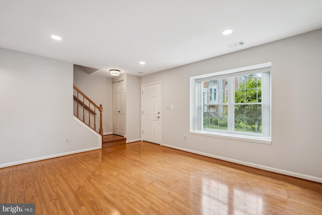 10 Suncroft Ct, Silver Spring, MD 20904 - entryway with stairway, recessed lighting, and light wood finished floors