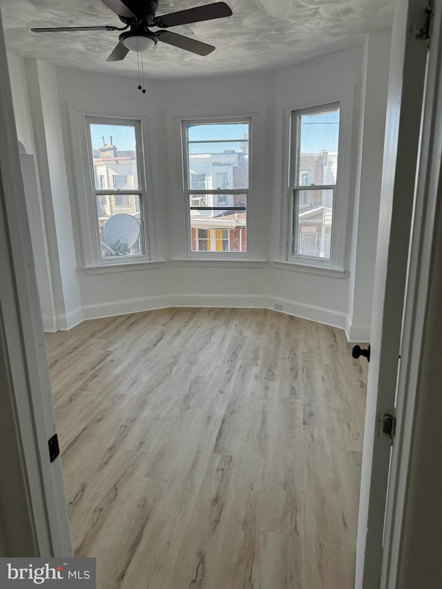 3433 E St, Philadelphia, PA 19134 - unfurnished room with wood finished floors, healthy amount of natural light, and ceiling fan