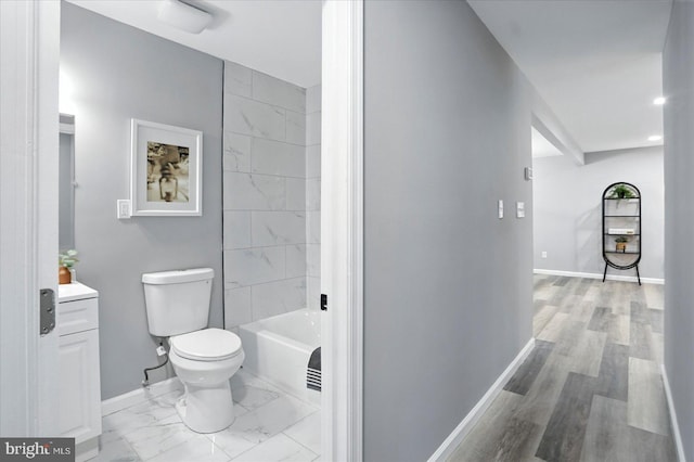 1415 Larch Rd, Severn, MD 21144 - bathroom featuring vanity, shower / tub combination, and recessed lighting