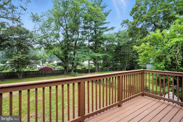 1415 Larch Rd, Severn, MD 21144 - wooden deck with a fenced backyard