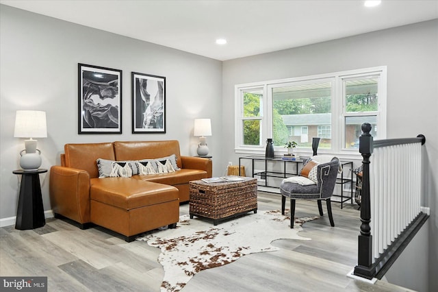 1415 Larch Rd, Severn, MD 21144 - living area featuring light wood-style flooring and recessed lighting