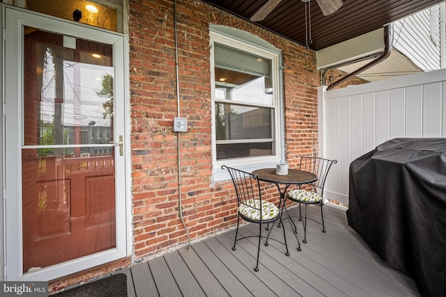 619 E 36th St E, Baltimore, MD 21218 - wooden porch featuring a grill
