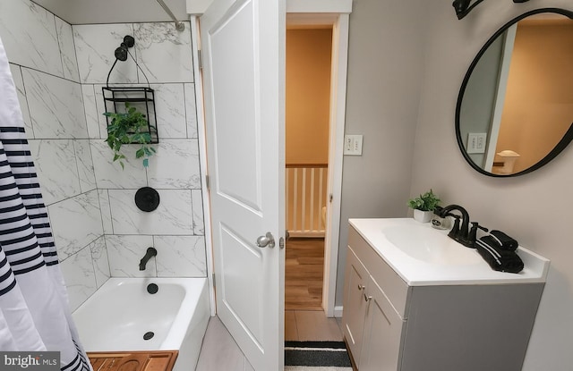 335 N 60th St, Philadelphia, PA 19139 - bathroom with vanity and shower / bath combo with shower curtain