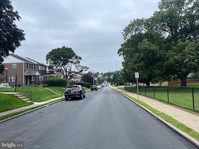 1002 Agnew Dr Unit 1, Drexel Hill, PA 19026 - view of asphalt street with sidewalks, curbs, and a residential view