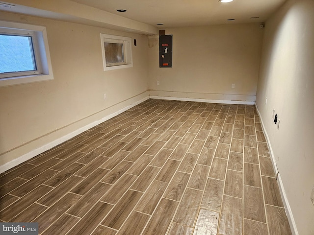 1427 E Eager St, Baltimore, MD 21205 - unfurnished room featuring wood finished floors, electric panel, and recessed lighting