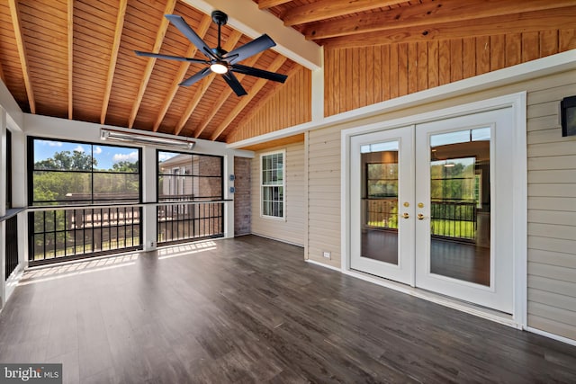 20 Bee Tree Mill Ct, Parkton, MD 21120 - unfurnished sunroom with french doors and ceiling fan