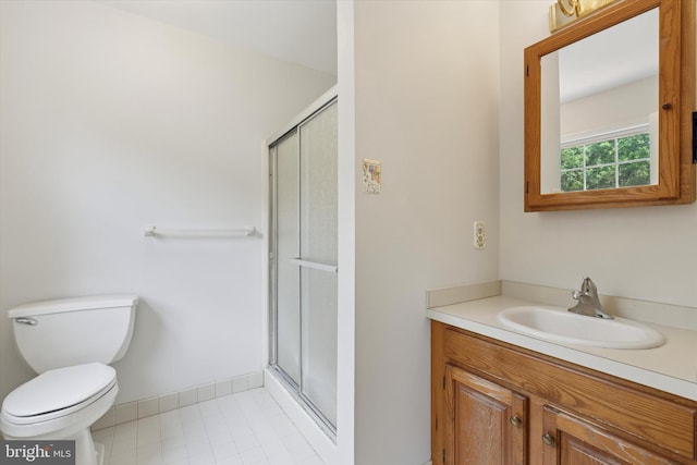 213 Willits Way, Glen Mills, PA 19342 - full bath with vanity, a shower stall, and tile patterned flooring