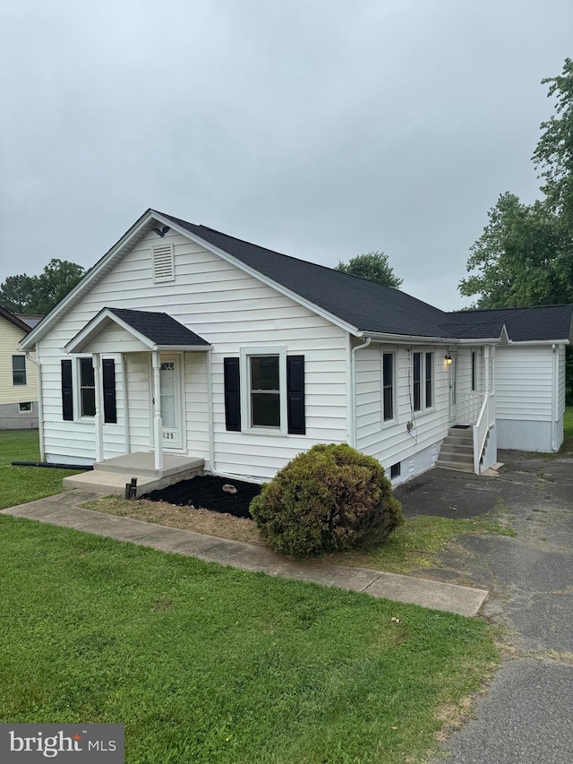 5825 Ebenezer Rd, White Marsh, MD 21162 - single story home with a front lawn, a shingled roof, and a porch