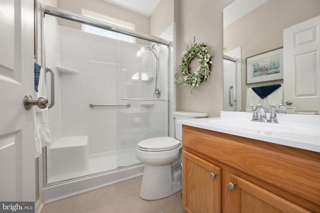 42 Ruddy Duck Ln, Bridgeville, DE 19933 - bathroom with a shower stall, vanity, and tile patterned floors