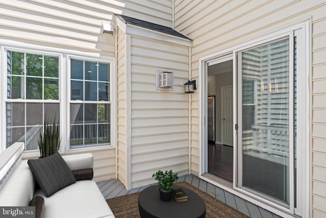 6692 Ordsall St, Alexandria, VA 22315 - view of patio / terrace with an AC wall unit