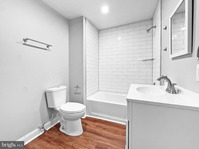 534 Columbia Ave, Millville, NJ 08332 - bathroom featuring vanity, wood finished floors, and bathtub / shower combination