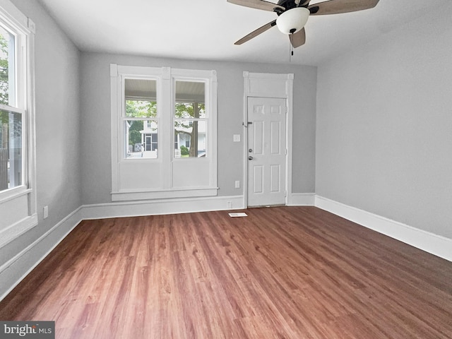 534 Columbia Ave, Millville, NJ 08332 - unfurnished room featuring a ceiling fan and wood finished floors
