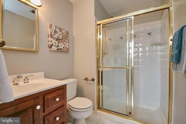 1006 Kimberwicke Rd, Mclean, VA 22102 - bathroom with a stall shower, vanity, and tile patterned floors