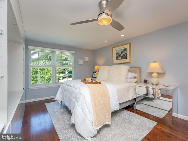 220 Rabbitt Rd, Gaithersburg, MD 20878 - bedroom with hardwood / wood-style floors and a ceiling fan