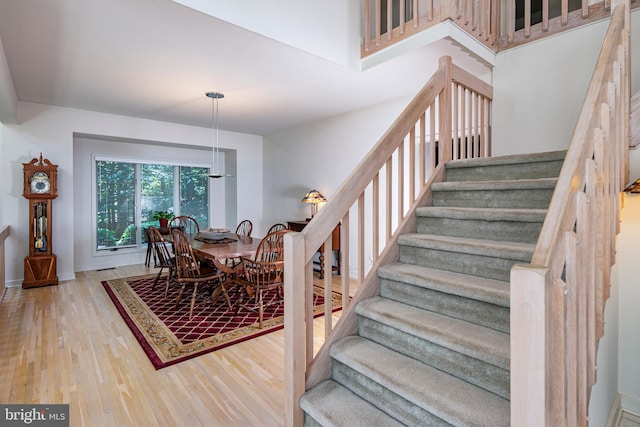 9 Sleepy Hollow Ln, West Windsor, NJ 08550 - stairway featuring wood finished floors and baseboards