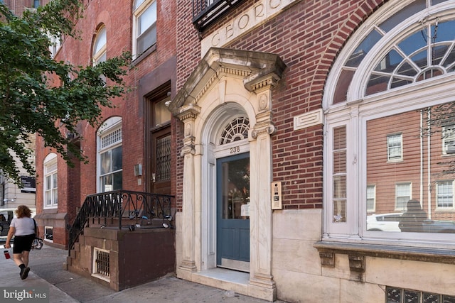238 S 13th St Unit 1, Philadelphia, PA 19107 - view of exterior entry featuring brick siding