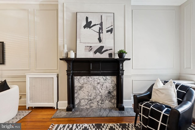 238 S 13th St Unit 1, Philadelphia, PA 19107 - sitting room with a decorative wall and wood finished floors